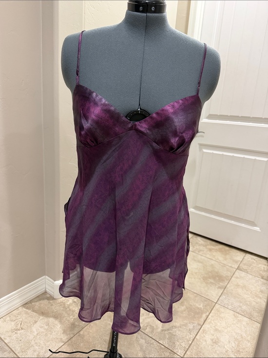 Victoria's Secret Other - Victoria's Secret Sheer Purple Slip Chemise with Spaghetti Straps